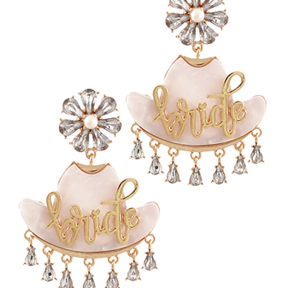 Pave & Cow Boy Hat Drop Earrings - Picture 1 of 1